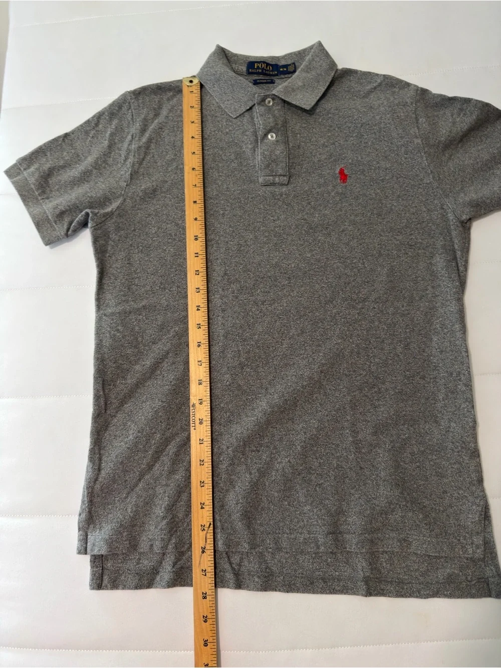 Polo Ralph Lauren Classic Fit Gray Men's Polo Shirt M Short Sleeve Cotton M